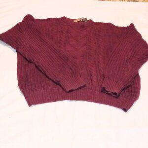 HEAVY GOOD QUALITY MENS MAROON HUNTING HORN THICK XL/EG SWEATER